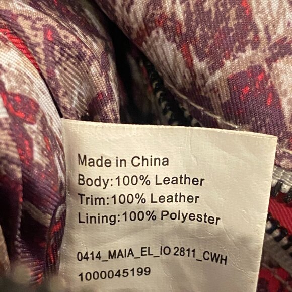 Elliott Lucca Crossbody Clutch Bag Python Embossed Leather Black Metallic Gray - Picture 8 of 11